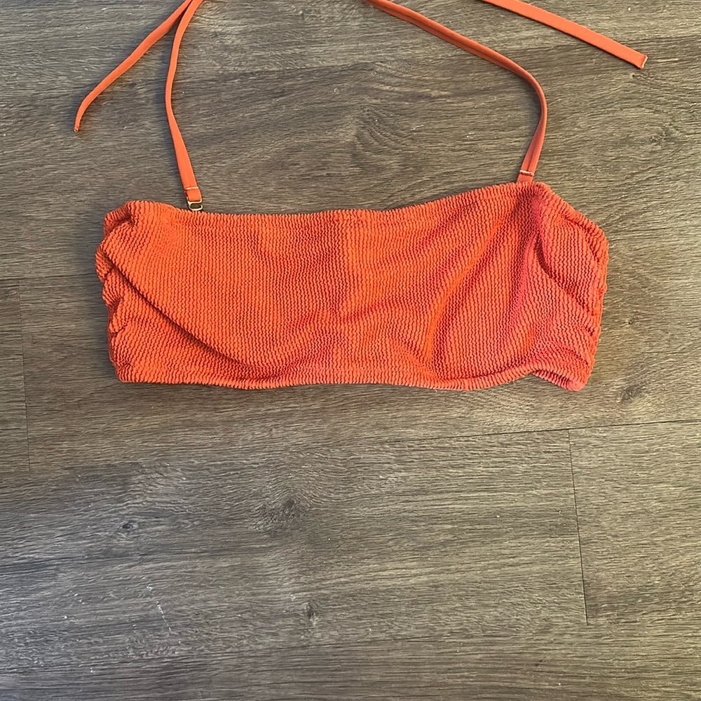 Orange Bandeau Bikini Top